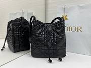 Colestore  Dior Medium D-Motion Bag Black Macrocannage Lambskin 23 x 24 x 13cm - 2