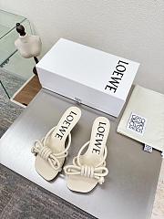 Colestore  Loewe Flamenco Knot sandal in lambskin Beige 5.5cm - 1