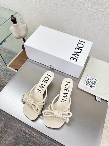 Colestore  Loewe Flamenco Knot sandal in lambskin Beige 5.5cm