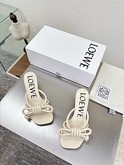 Colestore  Loewe Flamenco Knot sandal in lambskin Beige 5.5cm - 4