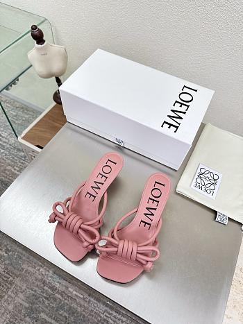 Colestore  Loewe Flamenco Knot sandal in lambskin Blush 5.5cm