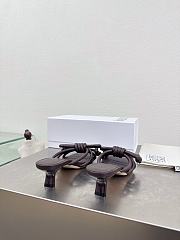 Colestore  Loewe Flamenco Knot sandal in lambskin Dark Brownie 5.5cm - 3