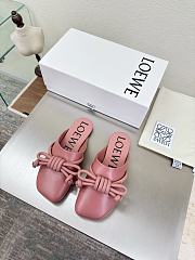 Colestore  Loewe Flamenco Knot mule in lambskin Blush - 1