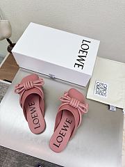 Colestore  Loewe Flamenco Knot mule in lambskin Blush - 6
