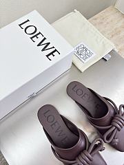 Colestore  Loewe Flamenco Knot mule in lambskin Dark Brownie - 4