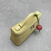 Colestore Loro Piana Extra Pocket L19  Grained Calfskin Yellow 19x8x12cm - 6