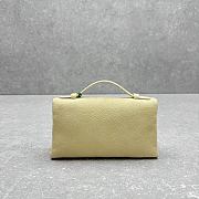 Colestore Loro Piana Extra Pocket L19  Grained Calfskin Yellow 19x8x12cm - 2