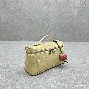 Colestore Loro Piana Extra Pocket L19  Grained Calfskin Yellow 19x8x12cm - 4