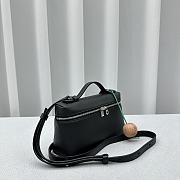 Colestore Loro Piana Extra Pocket L19  Grained Calfskin  Black/Sun Gold 19x8x12cm - 6