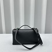 Colestore Loro Piana Extra Pocket L19  Grained Calfskin  Black/Sun Gold 19x8x12cm - 4