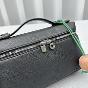 Colestore Loro Piana Extra Pocket L19  Grained Calfskin  Black/Sun Gold 19x8x12cm - 2