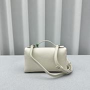 Colestore Loro Piana Extra Pocket L19  Grained Calfskin White 19x8x12cm - 6