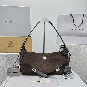 Colestore  Balenciaga Women's Bel Air Shoulder Bag Small in Brown 35x10x17cm