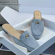 Colestore Dior Baby Bow Mule Sky Blue Suede Goatskin - 5