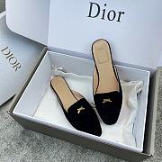 Colestore Dior Baby Bow Mule Black Suede Goatskin - 2