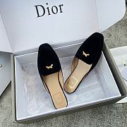 Colestore Dior Baby Bow Mule Black Suede Goatskin - 4