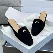 Colestore Dior Baby Bow Mule Black Suede Goatskin - 6