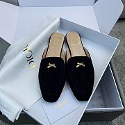 Colestore Dior Baby Bow Mule Black Suede Goatskin - 3