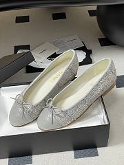 Colestore Chanel Ballerina Shoes Tweed & Gray, Black & White - 5