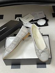 Colestore Chanel Ballerina Shoes Tweed & Gray, Black & White - 3