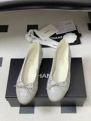 Colestore Chanel Ballerina Shoes Tweed & Gray, Black & White - 4