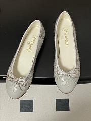 Colestore Chanel Ballerina Shoes Tweed & Gray, Black & White - 2