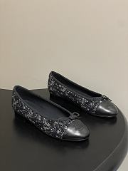 Colestore Chanel Ballerina Shoes Tweed Black  - 1