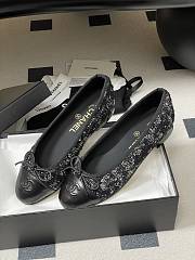 Colestore Chanel Ballerina Shoes Tweed Black  - 3
