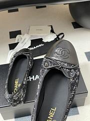 Colestore Chanel Ballerina Shoes Tweed Black  - 5
