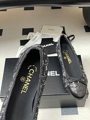 Colestore Chanel Ballerina Shoes Tweed Black  - 4