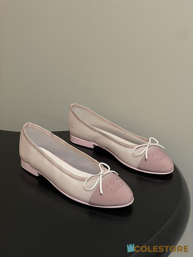 Colestore Chanel Ballet flats Mesh & Grosgrain Pink - 1