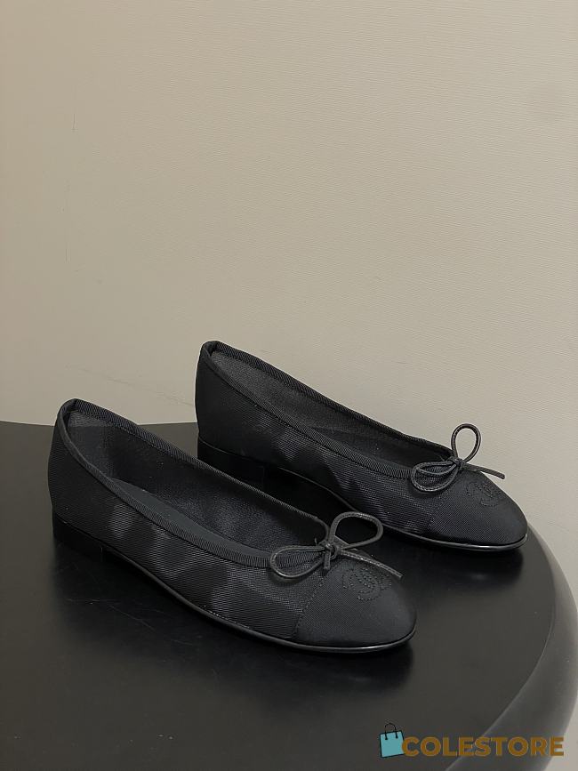 Colestore Chanel Ballet flats Mesh & Grosgrain Black - 1