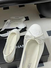 Colestore Chanel Ballet flats Mesh & Grosgrain White - 6