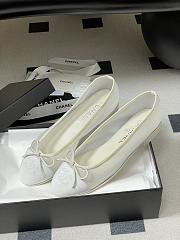 Colestore Chanel Ballet flats Mesh & Grosgrain White - 4