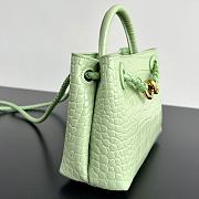 Colestore Bottega Veneta Andiamo Mini Top Handle Bag In Crocodile-Embossed Leather Light Green 22x9x15.5cm - 6