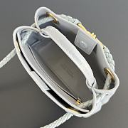 	 Colestore Bottega Veneta Andiamo Mini Top Handle Bag In Crocodile-Embossed Leather Gray 22x9x15.5cm - 4