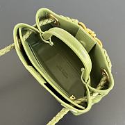 	 Colestore Bottega Veneta Andiamo Mini Top Handle Bag In Crocodile-Embossed Leather Green 22x9x15.5cm - 3