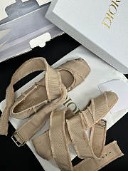Colestore Dior Grosgrain Gold tone Fringe Songe Ballet Flats - 3