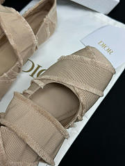 Colestore Dior Grosgrain Gold tone Fringe Songe Ballet Flats - 5