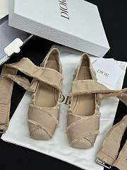 Colestore Dior Grosgrain Gold tone Fringe Songe Ballet Flats - 4
