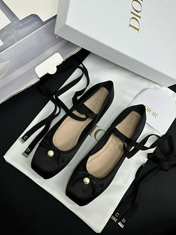 Colestore Dior D-Joy Ballet Flat in Black