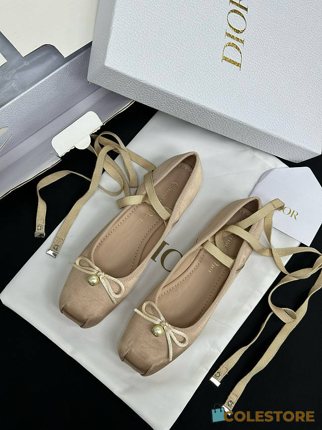 Colestore Dior D-Joy Ballet Flat in Beige - 1