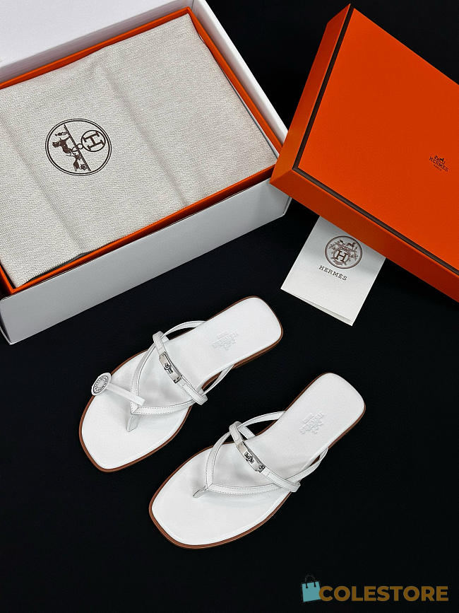 Colestore Hermes Miss Sandal Blanc - 1