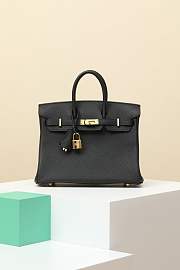 Colestore Hermes Birkin 25 Gold-Hardware in Black Togo Leather - 1