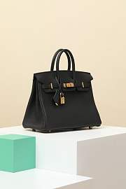 Colestore Hermes Birkin 25 Gold-Hardware in Black Togo Leather - 5