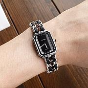 Colestore Chanel Première Iconic Chain Watch Steel and Black leather - 1