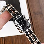 Colestore Chanel Première Iconic Chain Watch Steel and Black leather - 5