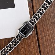 Colestore Chanel Première Iconic Chain Watch Steel and Black leather - 3