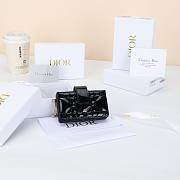 Colestore Dior Lady Dior Jasmine Card Holder Cannage Patent Calfskin Black 10.4×7×2cm - 1