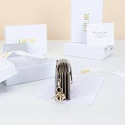 Colestore Dior Lady Dior Jasmine Card Holder Cannage Patent Calfskin Grey 10.4×7×2cm - 5